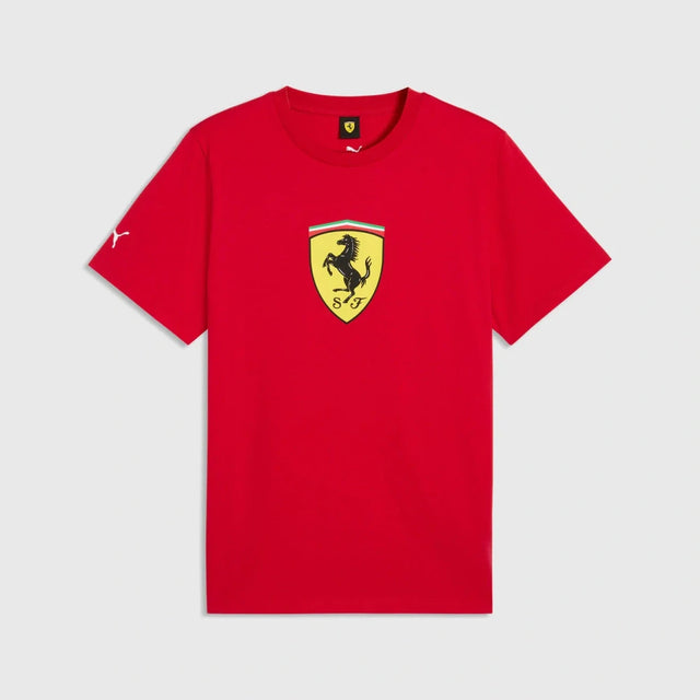 Koszulka kibica Scuderia Ferrari F1 x Puma z dużą tarczą – czerwona