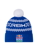 Red Bull Bora Hansgrohe Bobble Beanie with Logo – Christmas Edition