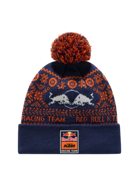 Czapka zimowa z pomponem KTM Red Bull Racing z logo – edycja świąteczna