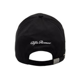 Czapka z daszkiem Alfa Romeo z dużym logo czarna
