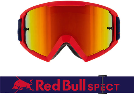 Gogle motocrossowe Red Bull Spect WHIP czerwone z pomarańczową szybą