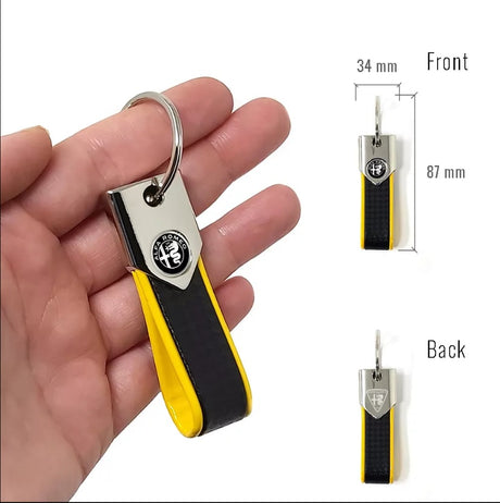 Brelok Alfa Romeo BAND carbon yellow