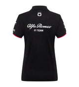 Damska koszulka polo zespołowa Alfa Romeo F1 Team czarna