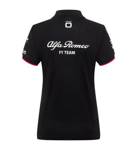 Damska koszulka polo zespołowa Alfa Romeo F1 Team czarna