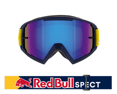 Red Bull Spect WHIP motocross goggles, navy blue with blue lens