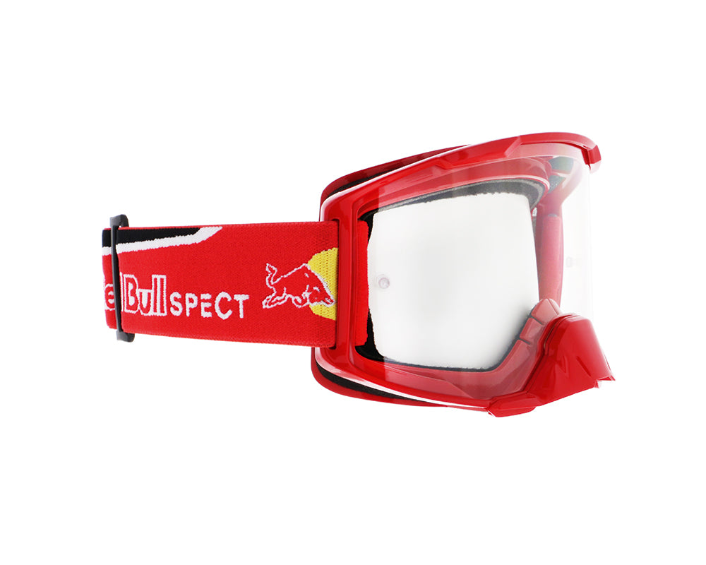 Red Bull Spect STRIVE motocross goggles red with clear lens