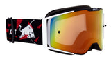 Gogle motocrossowe Red Bull Spect TORP czarno-białe z czerwoną szybą
