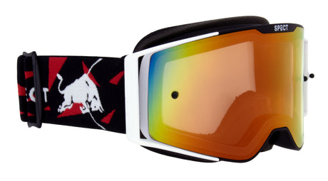 Gogle motocrossowe Red Bull Spect TORP czarno-białe z czerwoną szybą