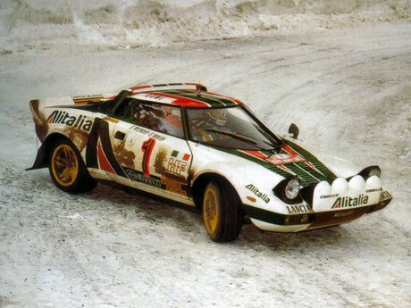 Model Lancia Stratos HF, No.1, Alitalia, Rallye WM, Rallye Monte Carlo, zwycięzca Rally Monte Carlo, z figurkami, S. Munari/S. Maiga, 1977