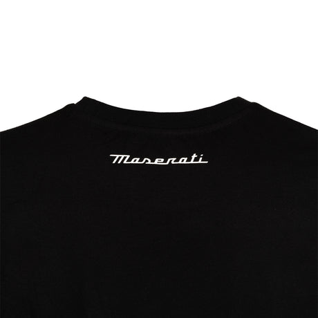 Koszulka męska Maserati z dużym logo trójzębu czarna