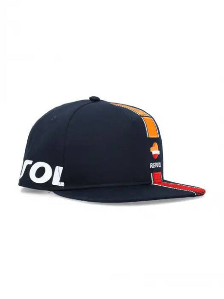 Czapka z daszkiem Repsol zespołowa z prostym daszkiem granatowa