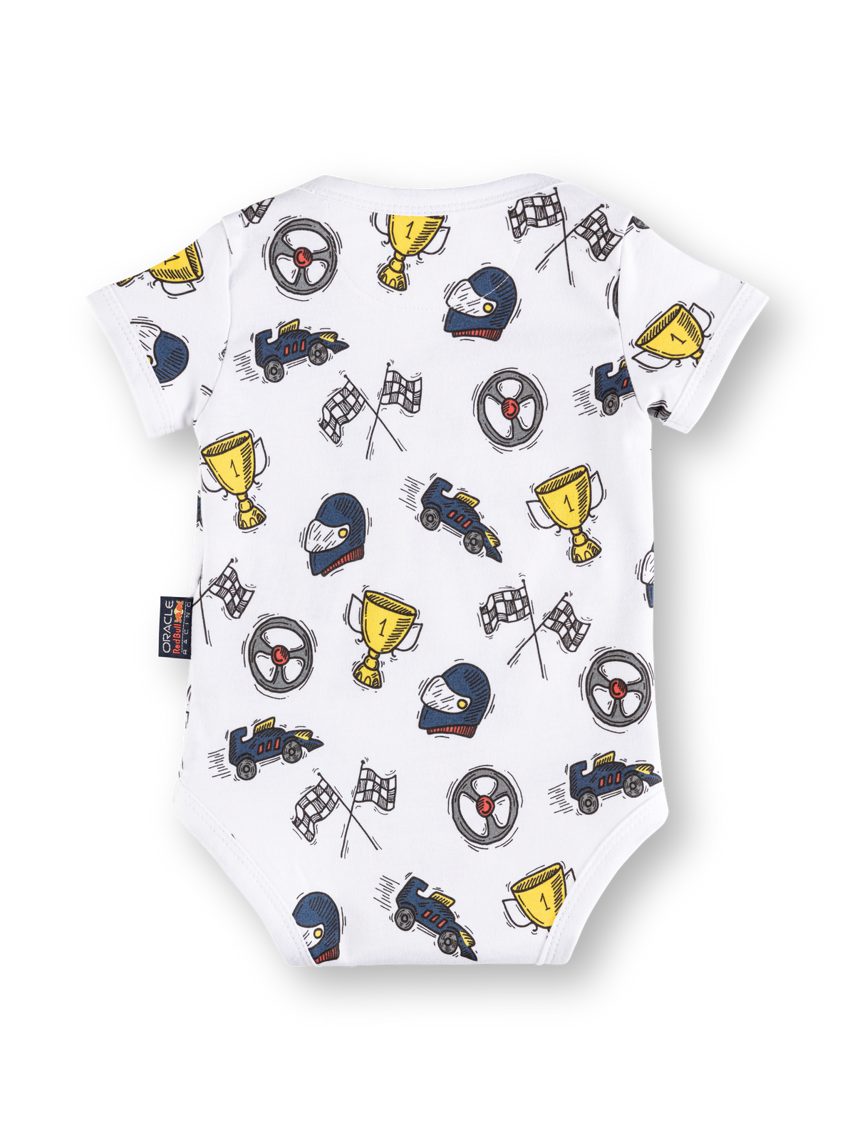 Oracle Red Bull Racing newborn baby bodysuit with RBR motif