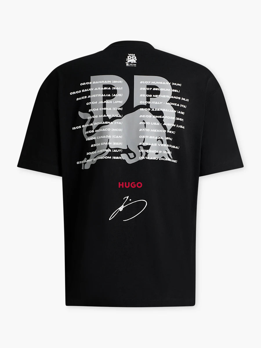 Koszulka kibica Yuki Tsunoda - Visa Cash App RB - F1 Team czarna