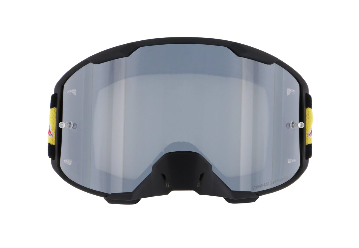 Gogle motocrossowe Red Bull Spect STRIVE czarne ze srebrną szybą