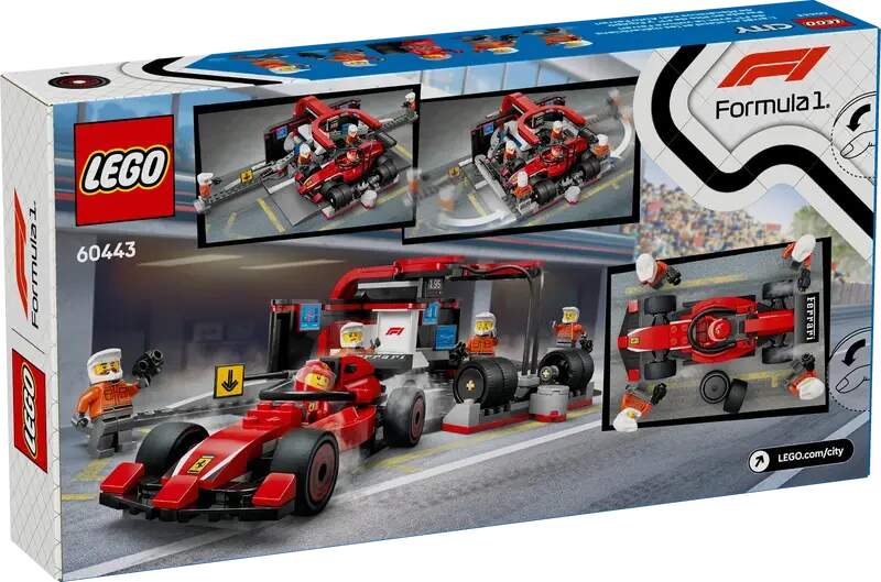 Zestaw klocków LEGO Ferrari - box Formuła 1 - edycja City