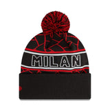 Czapka zimowa AC MILAN vintage czarna z pomponem