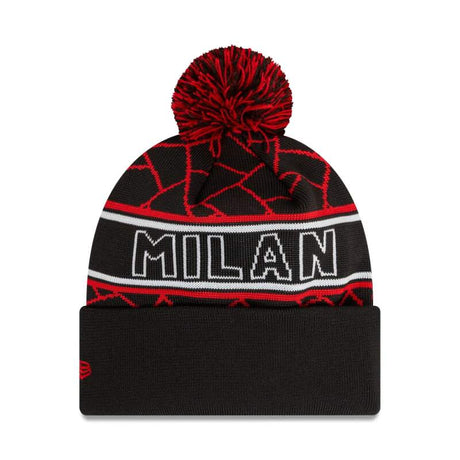 Czapka zimowa AC MILAN vintage czarna z pomponem