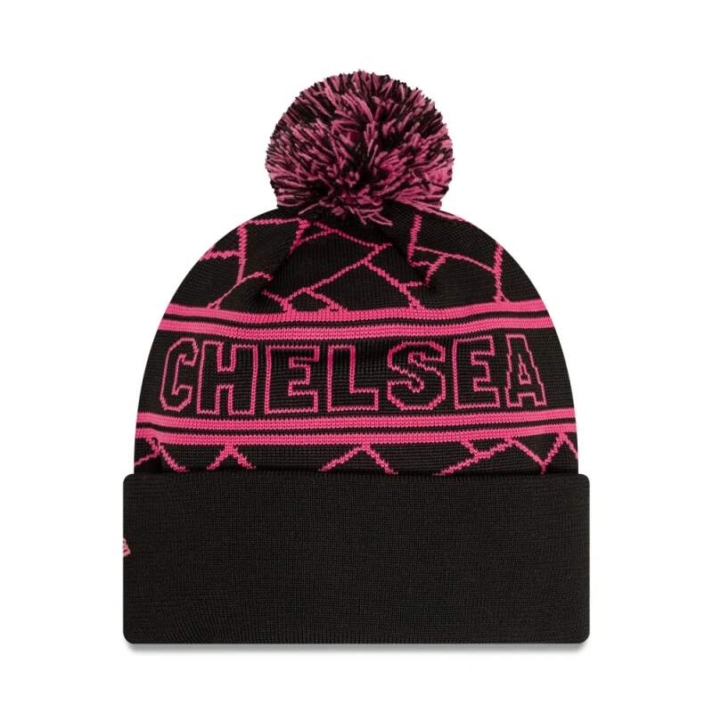 Czapka zimowa CHELSEA vintage czarna z pomponem