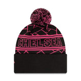 Czapka zimowa CHELSEA vintage czarna z pomponem