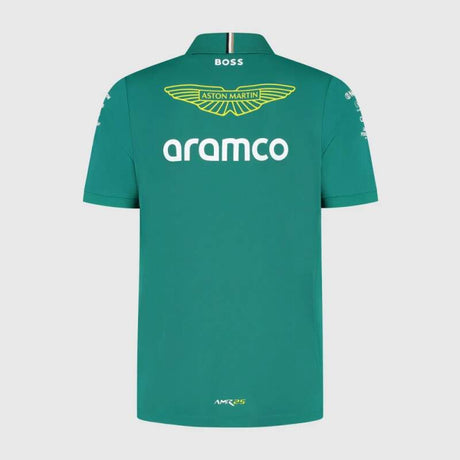Koszulka polo zespołowa Aston Martin F1 Team z logo sponsorów