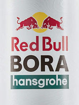 Red Bull Bora Hansgrohe metal water bottle with logo