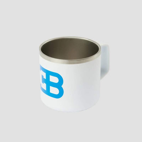Biały kubek Bugatti z logo