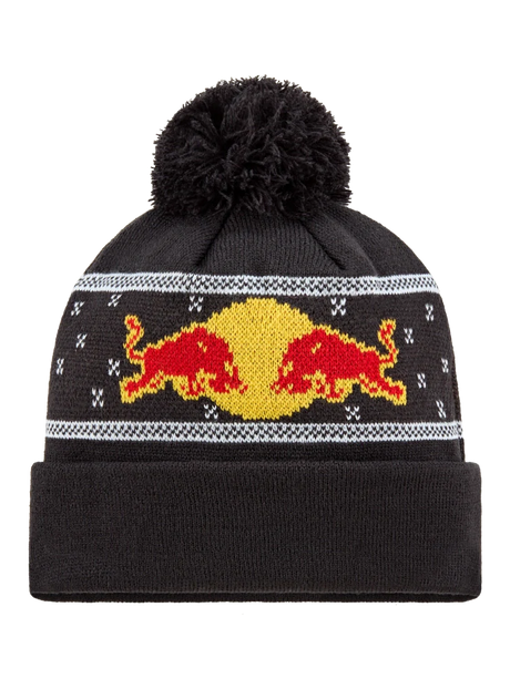 Czapka zimowa z pomponem Oracle Red Bull Racing z logo – edycja świąteczna