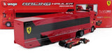Model Scuderia Ferrari SF-24 Bburago #16 Charles Leclerc 2024 z ciężarówką Iveco