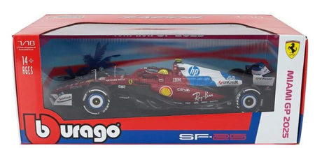 Model Scuderia Ferrari SF-25 Bburago #44 Lewis Hamilton Miami GP
