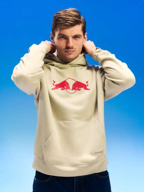 Bluza z kapturem Oracle Red Bull Racing edycja SPARK piaskowa z logo