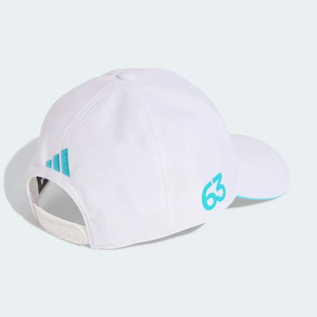 Biała czapka z daszkiem George Russell Mercedes AMG Petronas F1 x Adidas - edycja zespołowa