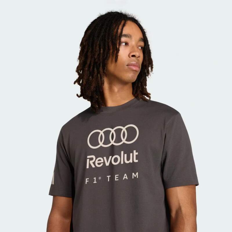 Koszulka Audi Revolut F1 szara x Adidas - edycja casual