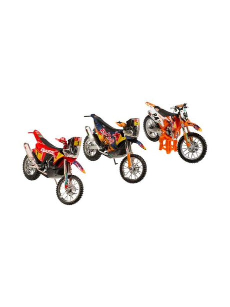 Set of 3 KTM Red Bull Racing BBurago motorcycles