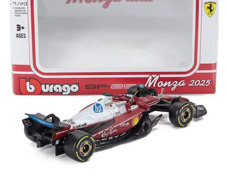 Model Scuderia Ferrari SF-25 BBurago #16 Charles Leclerc Monza 2025