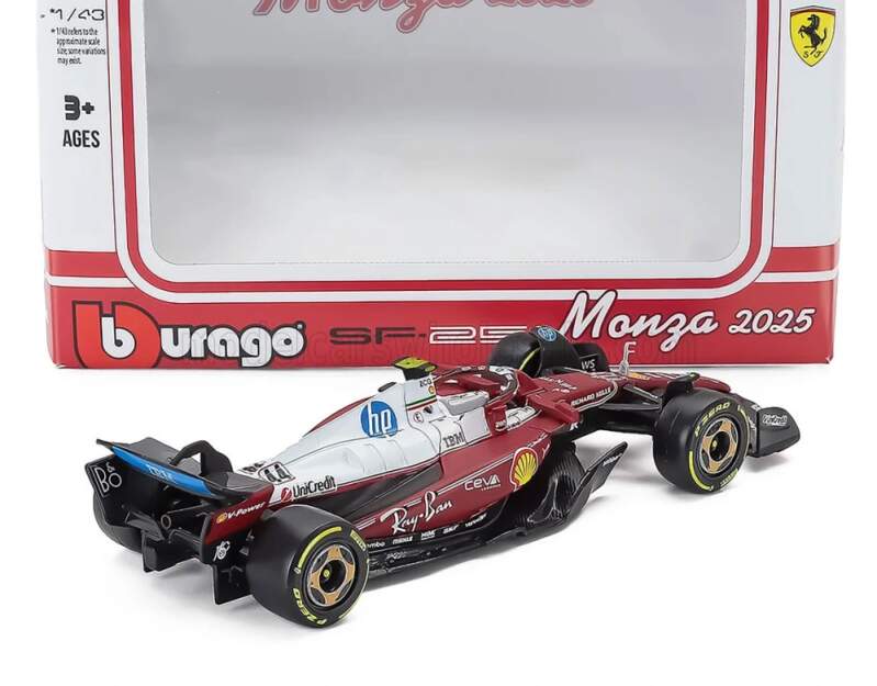 Model Scuderia Ferrari SF-25 Bburago #44 Lewis Hamilton Monza 2025