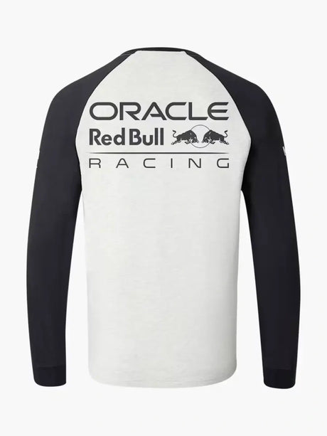 Koszulka zespołowa z długim rękawem Oracle Red Bull Racing Classic z logo sponsorów – szara
