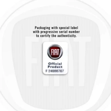 Fiat Cap with Embossed Logo Pattern – White