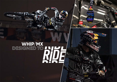 Gogle motocrossowe Red Bull Spect WHIP czarne z przezroczystą szybą