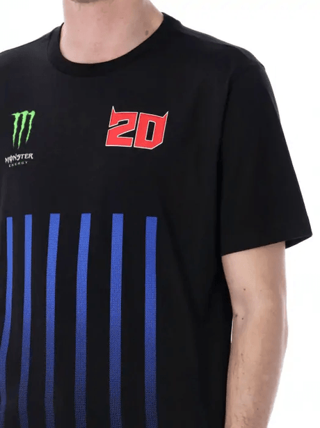 Koszulka Fabio Quartararo Monster Energy Stripes czarna