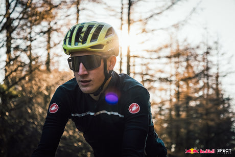 Okulary przeciwsłoneczne Red Bull Spect DASH matowe szare z zielono-złotą soczewką
