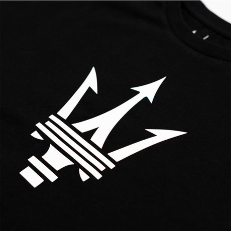Koszulka męska Maserati z dużym logo trójzębu czarna