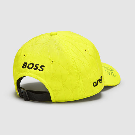 Czapka zespołowa z daszkiem Aston Martin F1 Team Fernando Alonso – limonkowa