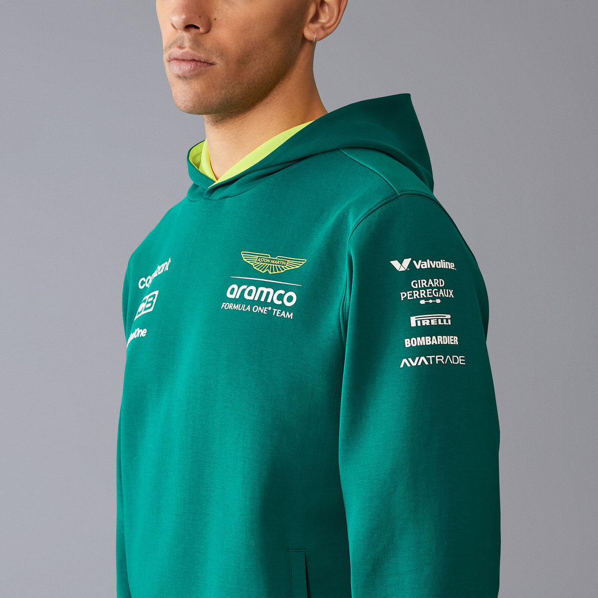 Bluza zespołowa z kapturem Aston Martin F1 Team zielona