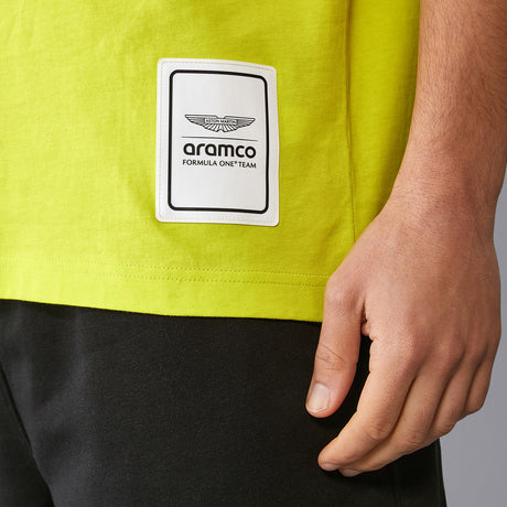 Koszulka casual Aston Martin F1 Team LOGO jasnożółta