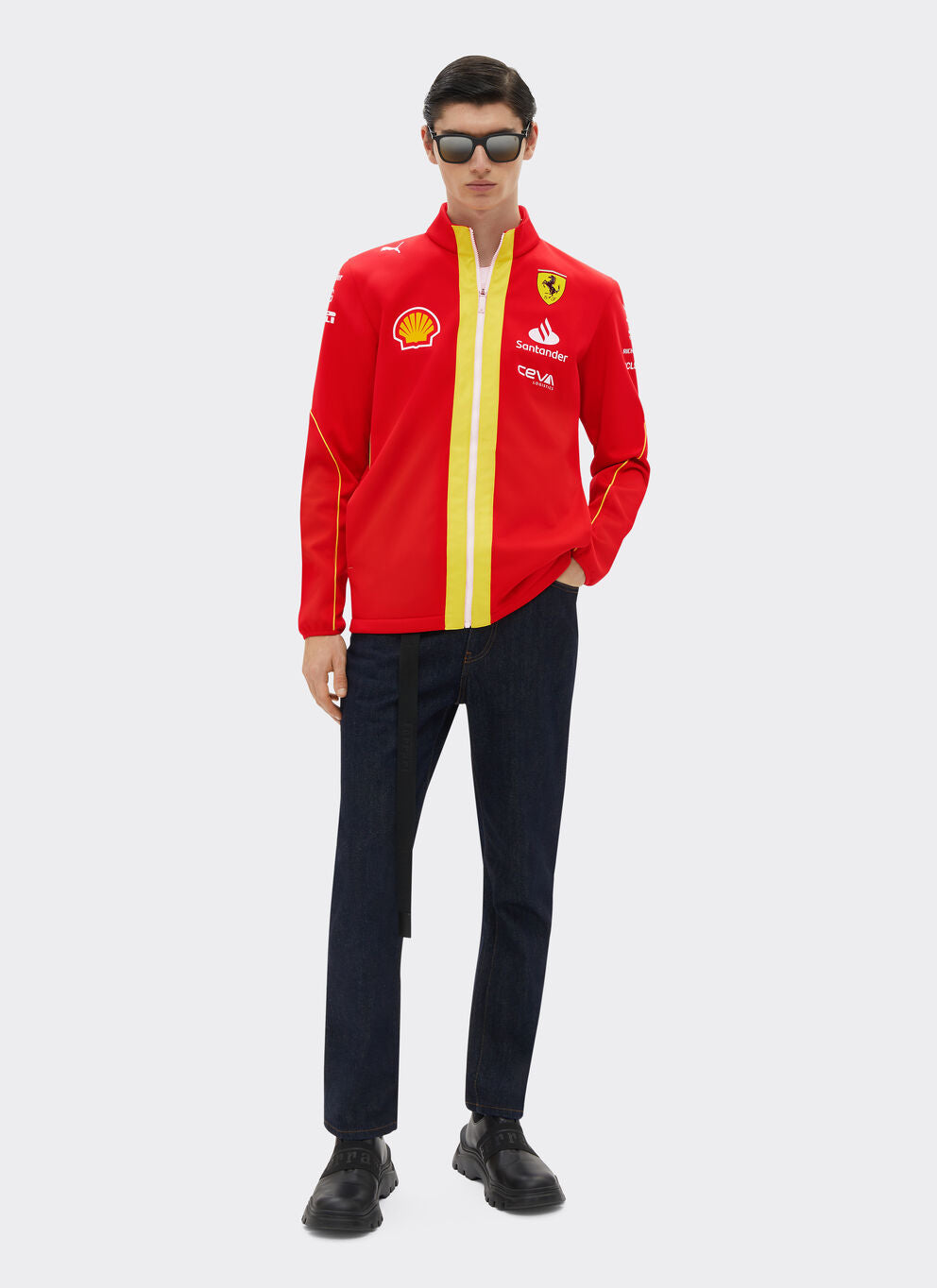 Kurtka softshell zespołowa Scuderia Ferrari F1 czerwona