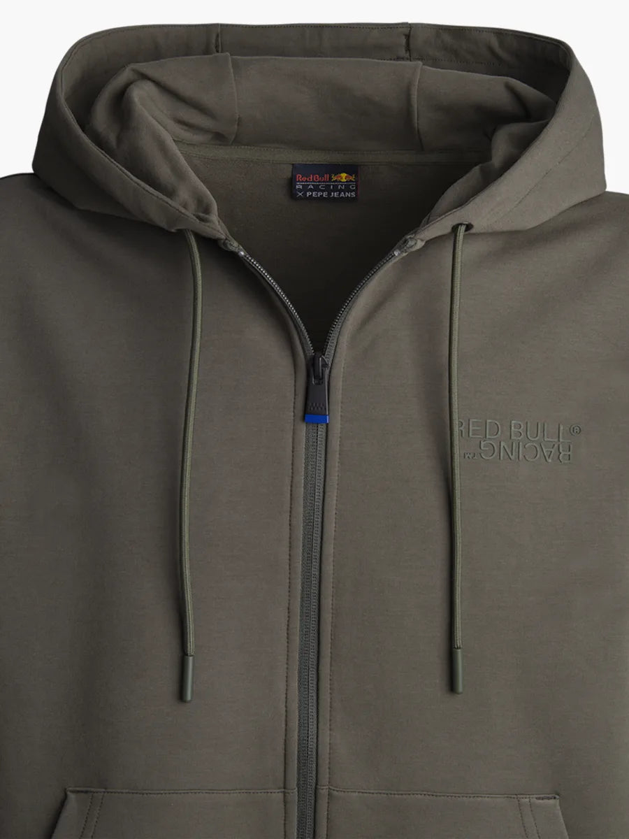 Bluza z kapturem Pepe Jeans - Red Bull Racing ciemnozielona