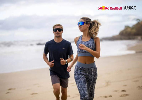 Red Bull Spect DAFT sunglasses white with red-orange lens