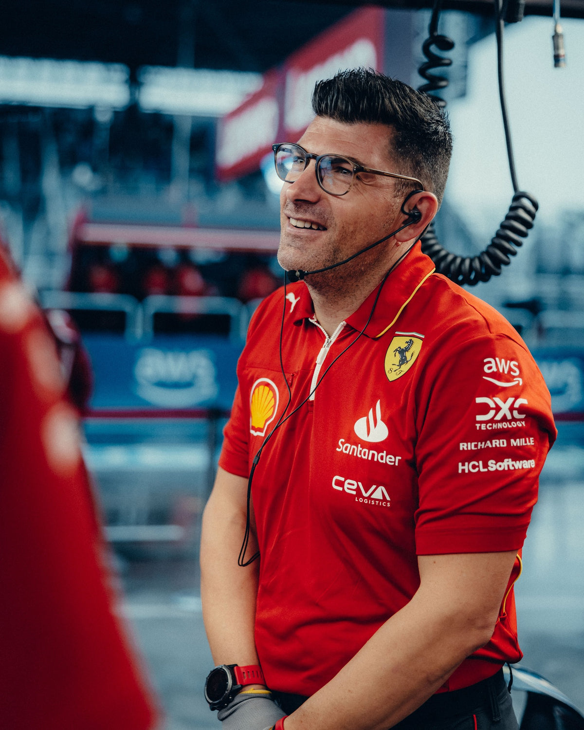 Scuderia Ferrari F1 PRO team polo shirt red