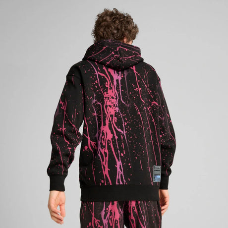 Bluza z kapturem Puma Formuła 1 Splash – czarno-różowa