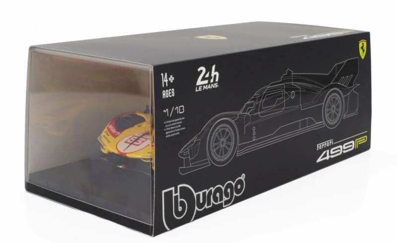 Model Bburago Ferrari 499P NR.83 Le Mans 2024 1:18 AF Corse - edycja Deluxe